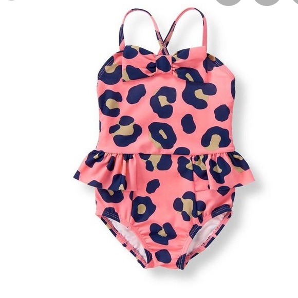 baby girl leopard swimsuit